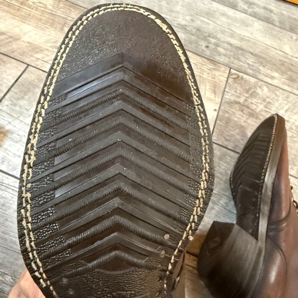 Vintage Heritage Leather Packer Style Vibram Workwear Western Boots Men 12 B - Picture 10 of 16
